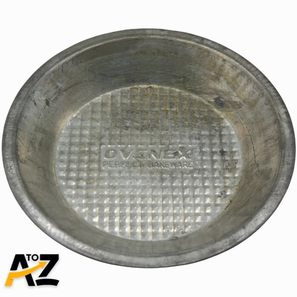 Vintage Ovenex 6” Tin Pie Plate with Waffle Pattern “Perfect Bakewear - Picture 1 of 7